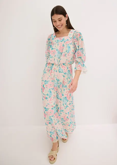 Maxikjole i chiffon, bonprix