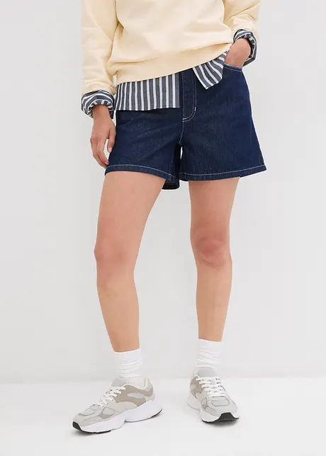 Jeansshorts High Waist, Low Stretch, bonprix
