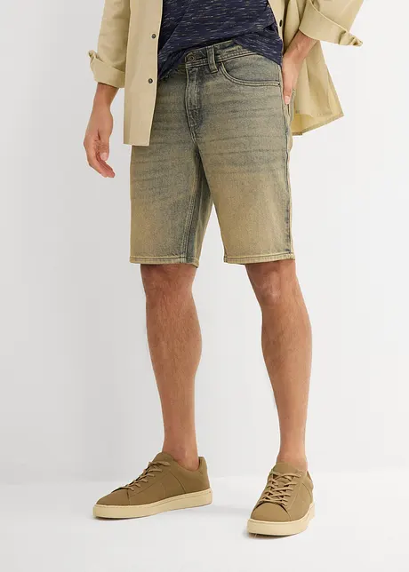 Dirty Washed jeansbermuda, Regular Fit, bonprix
