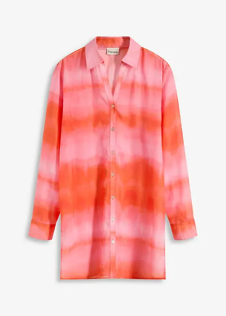 Lang bluse med batikk-print, bonprix