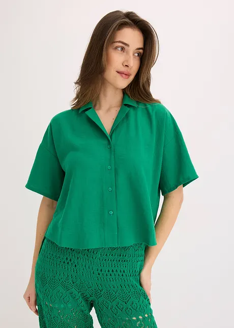Oversized skjortebluse, bonprix