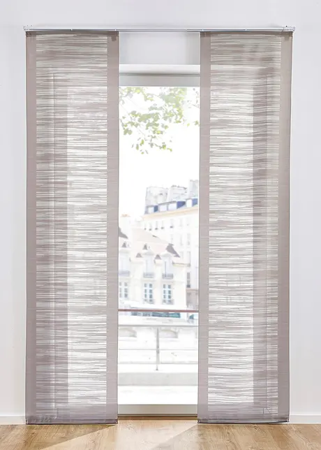 Panelgardin med tverrstriper (1-pack), bonprix