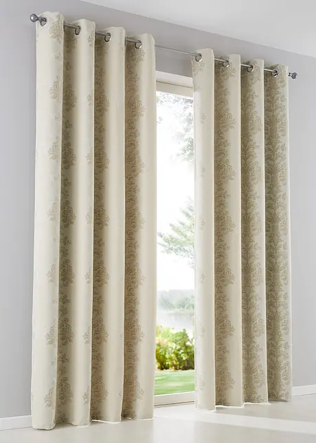 Lystett gardin i jacquard med termofunksjon (1-pack, bonprix