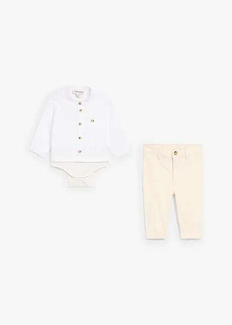 Body med krage og chinos (2-delt sett), bonprix