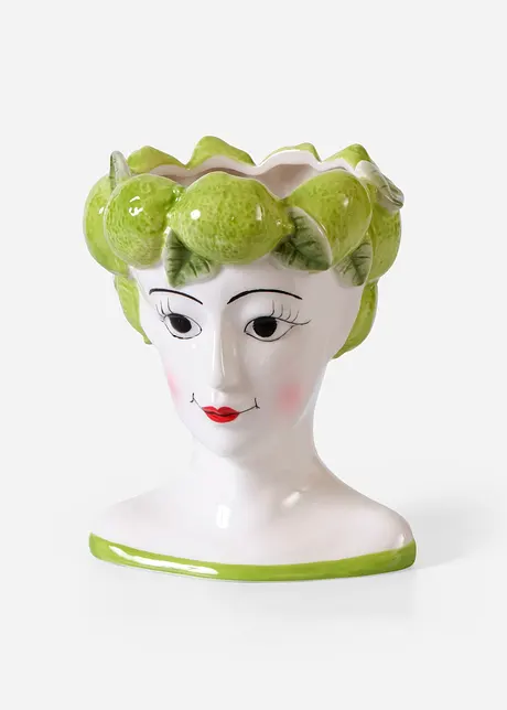Blomsterpotte formet som et hode, bonprix