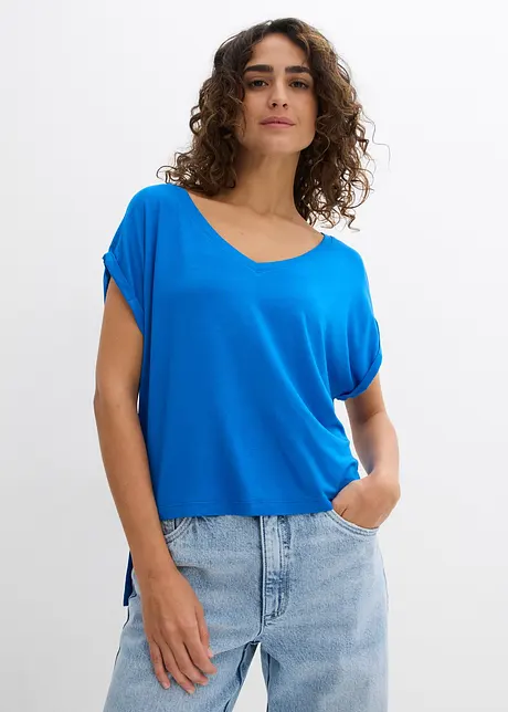 Oversized topp i lett viskosemiks, bonprix
