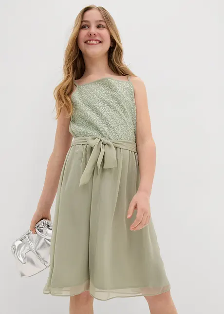 Chiffonkjole med paljetter, bonprix