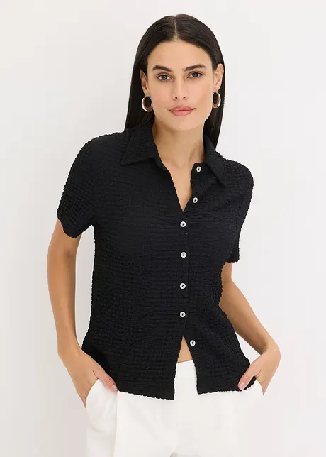 Trikotbluse med struktur, bonprix