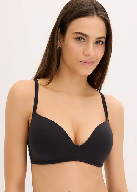 Push up-BH uten bøyle med bomull (2-pack), bonprix