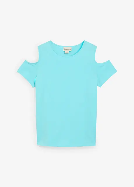 Cold shoulder-topp i 100% økologisk bomull, bonprix