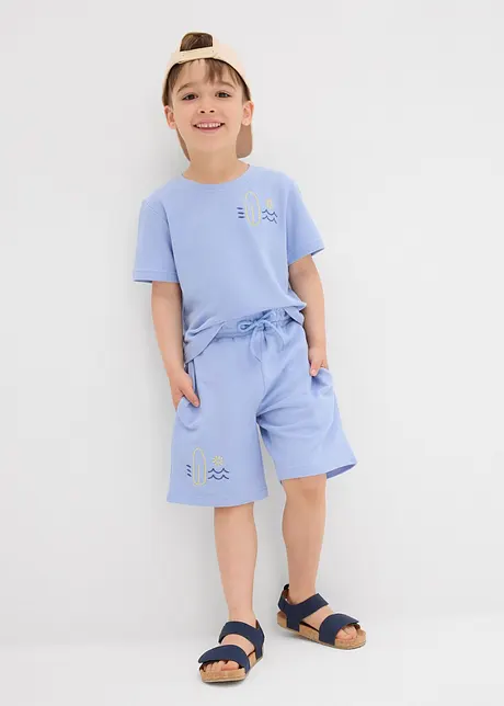 Piké-T-skjorte og shorts i økologisk bomull (2-delt sett), bonprix