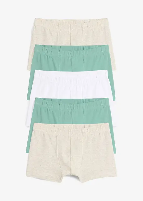 Boksershorts med myk økologisk bomull (5-pack), bonprix