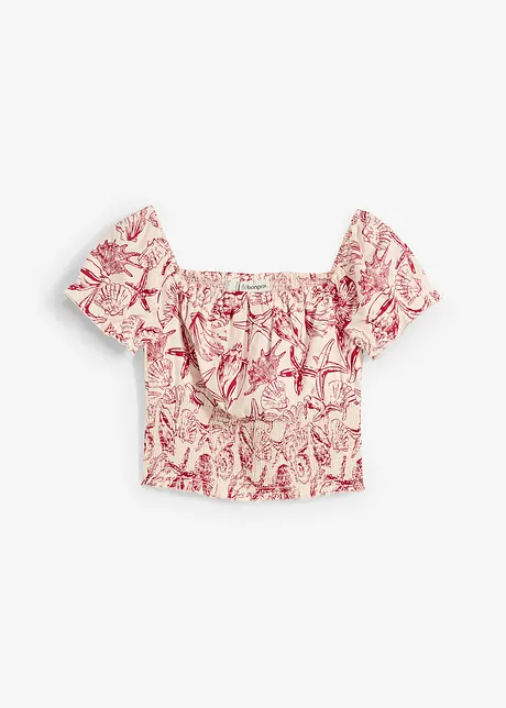 Carmenbluse av 100% bomull, bonprix