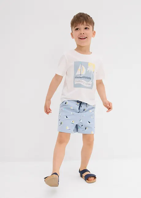 T-skjorte og shorts i økologisk bomull (2-delt sett), bonprix