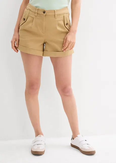 Shorts i twill med høy midje, bonprix