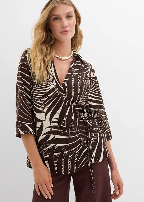 Kimonobluse i linstil, bonprix