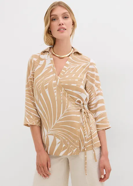 Kimonobluse i linstil, bonprix