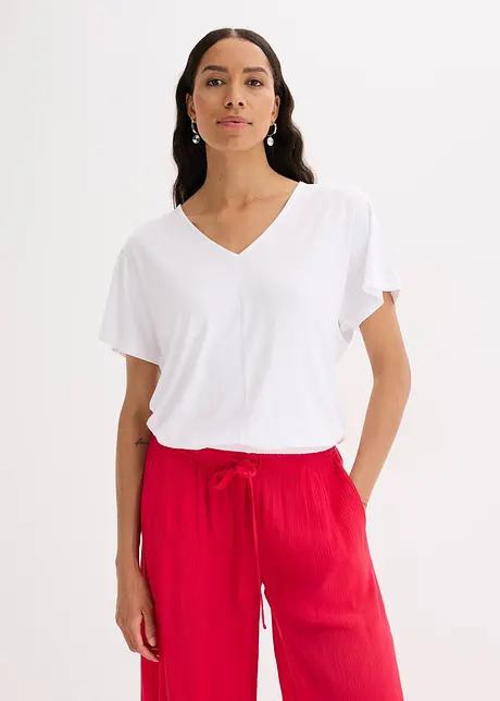 Oversized topp i myk viskosemiks, bonprix