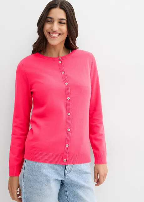 Cardigan med rund hals, bonprix