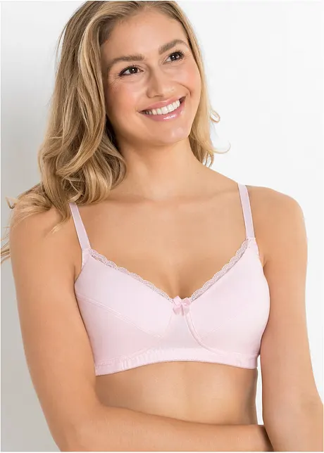 BH uten bøyle med økologisk bomull (3-pack), bonprix