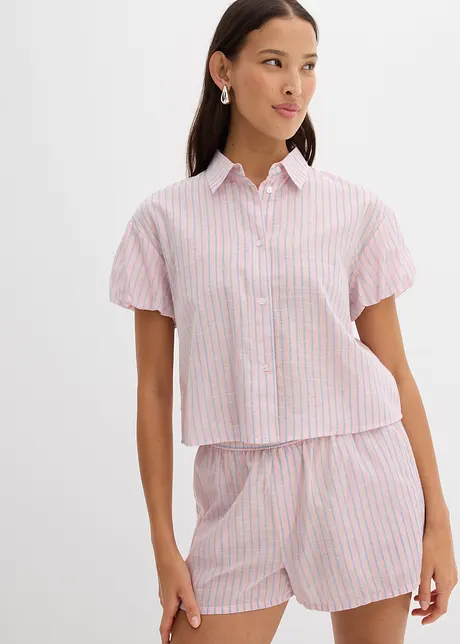 Kortermet bluse av 100% bomull, bonprix