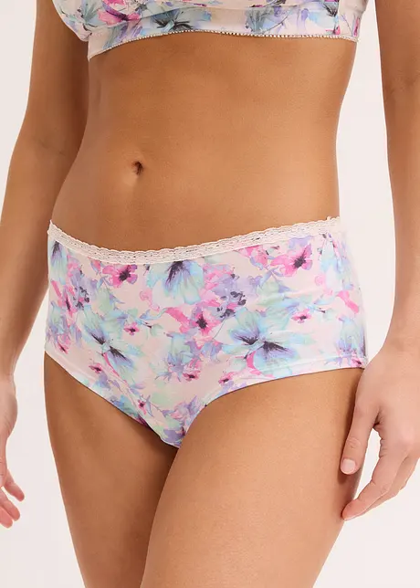 Truse med økologisk bomull og høy midje (4-pack), bonprix