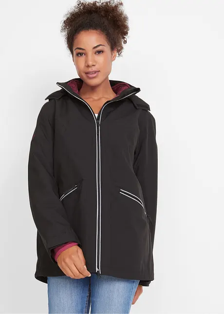 Outdoor-funkjsonsjakke, 3-i-1, med strikket fleece innvendig, bonprix
