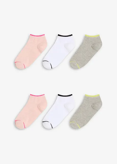 Ankelsokker med økologisk bomull (6-pack), bonprix