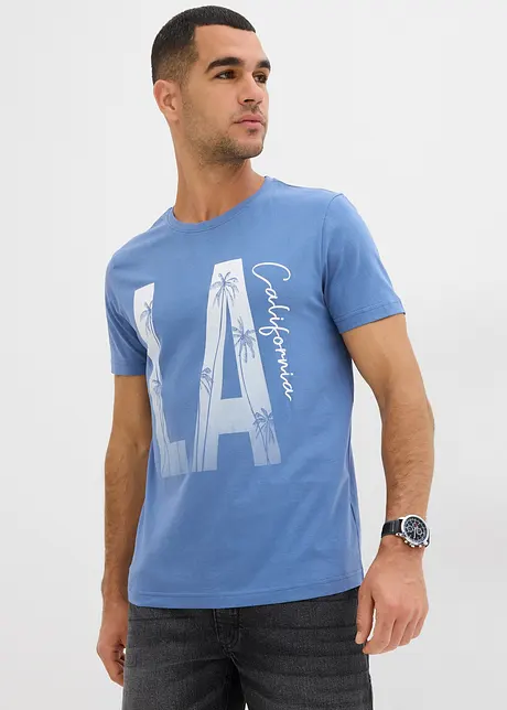T-skjorte i økologisk bomull, Slim Fit, bonprix