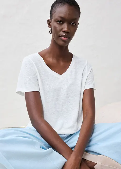Lin-topp, ledig passform, bonprix
