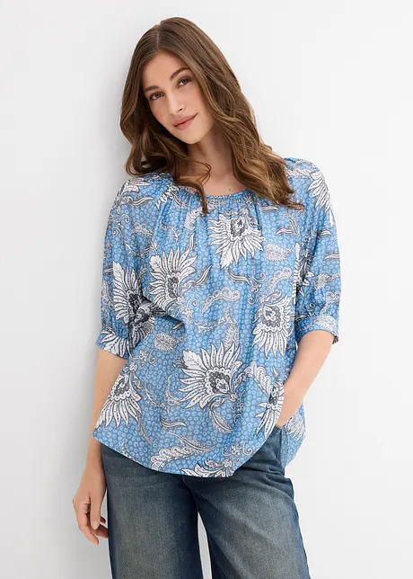 Bluse i lett viskosemiks, bonprix