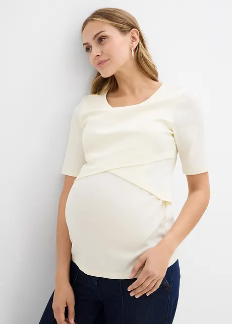 Mammatopp av ribbemateriale i 100% økologisk bomull (2-pack), bonprix
