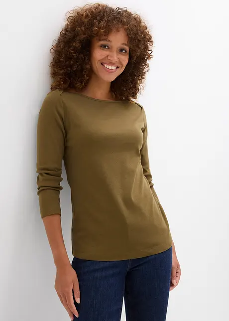 Oversized topp i 100% økologisk bomull, bonprix