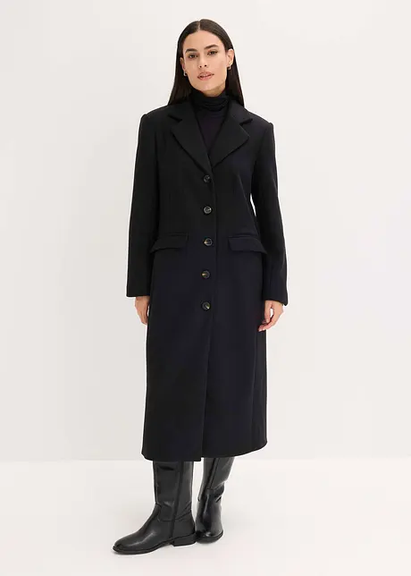 Kåpe i ull-look og maxi-lengde, bonprix
