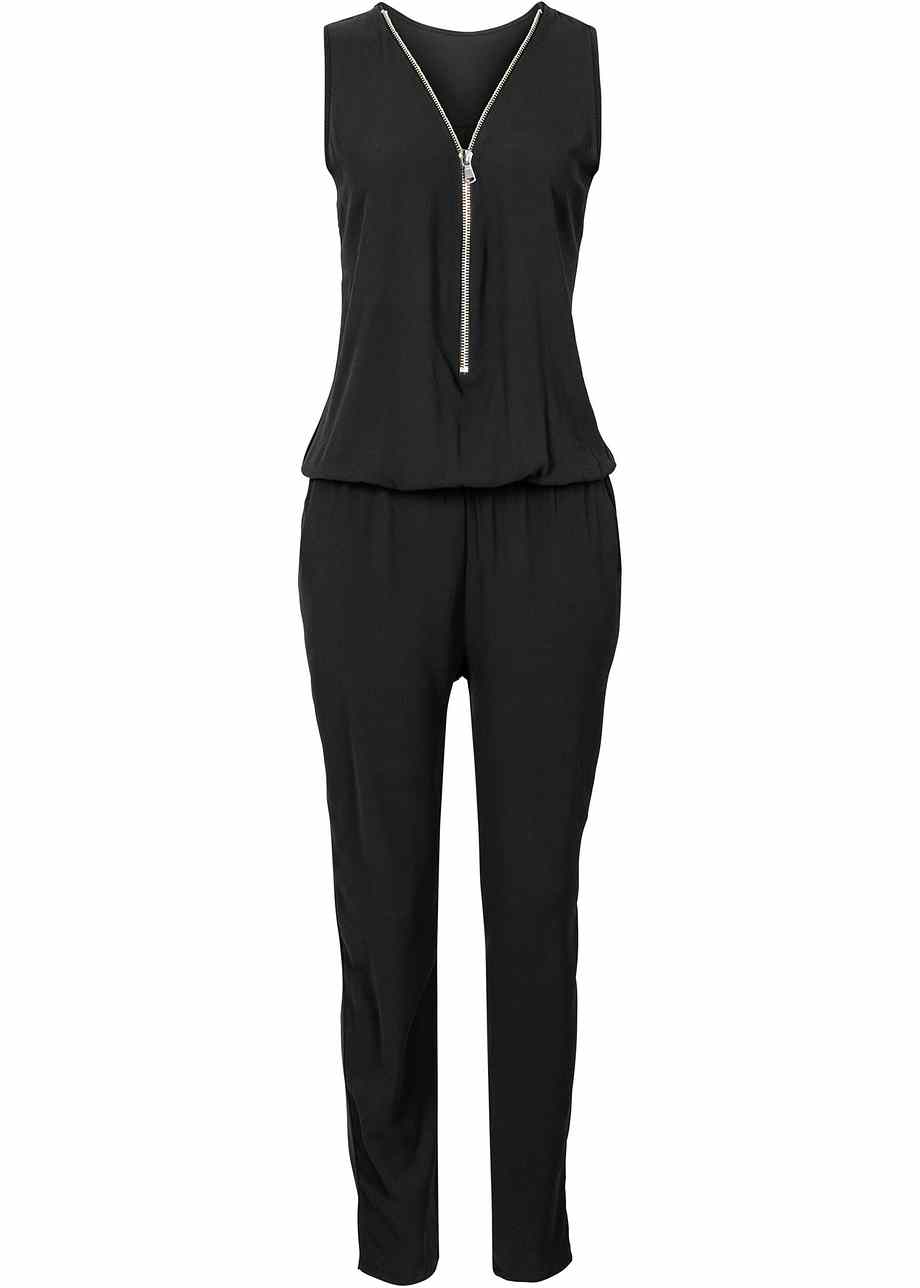 Nydelig jumpsuit med elastikk i midjen sort