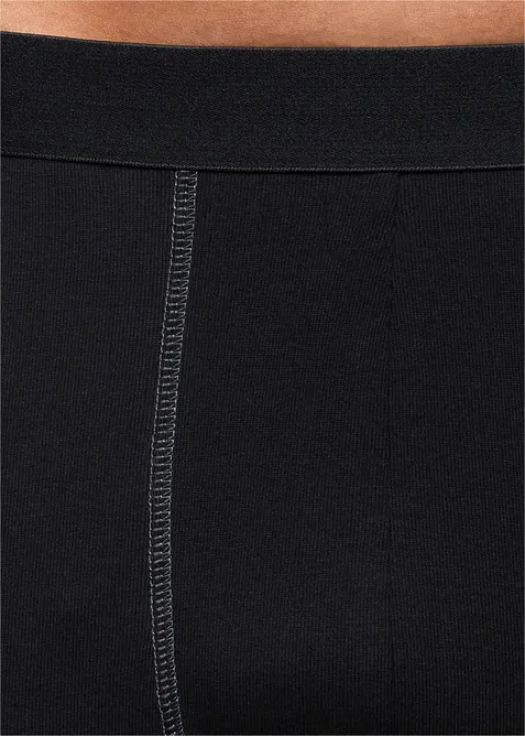 Lang underbukse av ribbet bomull, bonprix