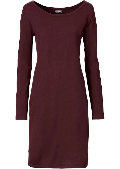 Strikkekjole i ledig snitt, bonprix