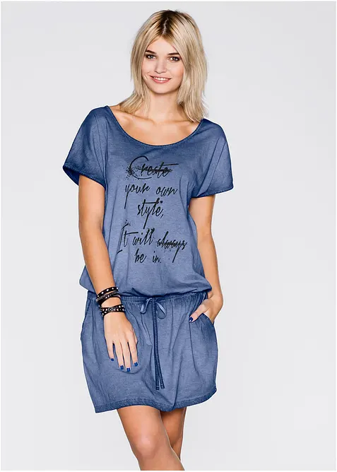 Jerseykjole i 100% bomull, bonprix