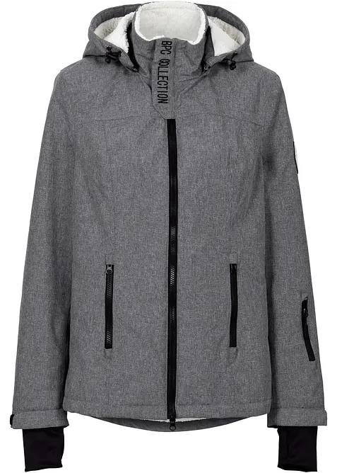 Outdoor-funksjonsjakke med teddyfleece, vanntett, bonprix