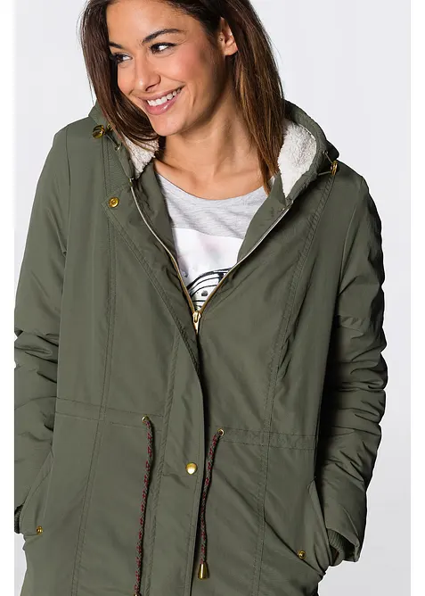 Parkas med pilefleece, bonprix