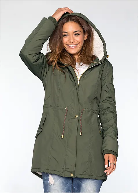 Parkas med pilefleece, bonprix