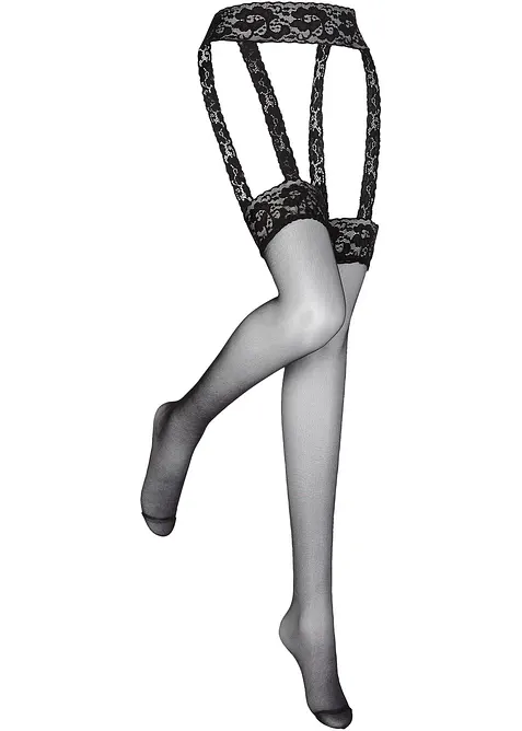 Stay ups med strømpeholder 20 DEN, bonprix