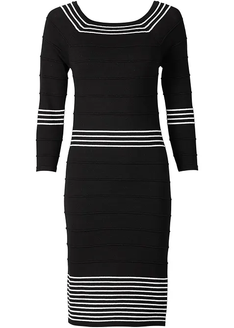 Strikkekjole i myk viskosemiks, bonprix