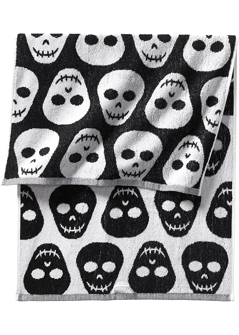 Håndkle med hodeskalle-mønster, bonprix