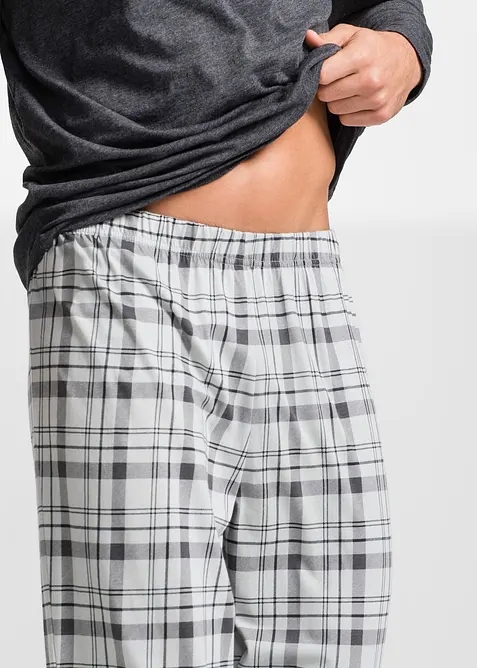 Pyjamas med økologisk bomull og lange ermer, bonprix