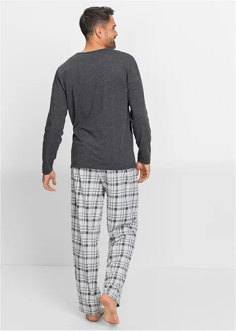 Pyjamas med økologisk bomull og lange ermer, bonprix