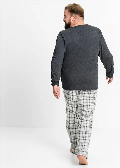 Pyjamas med økologisk bomull og lange ermer, bonprix