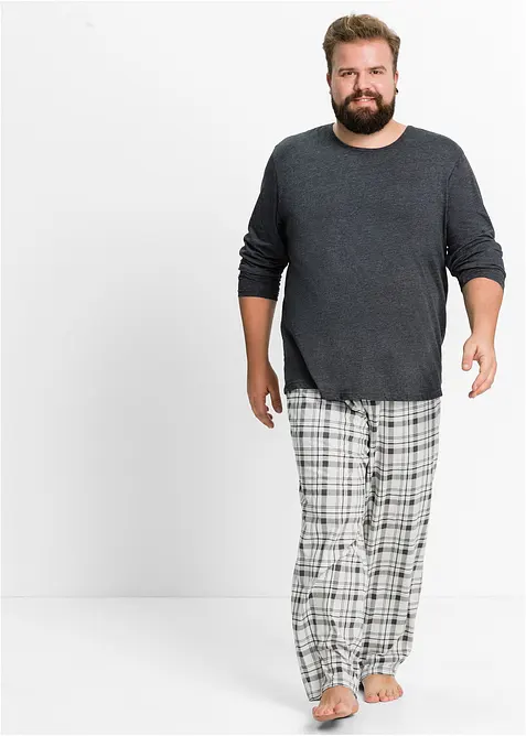 Pyjamas med økologisk bomull og lange ermer, bonprix