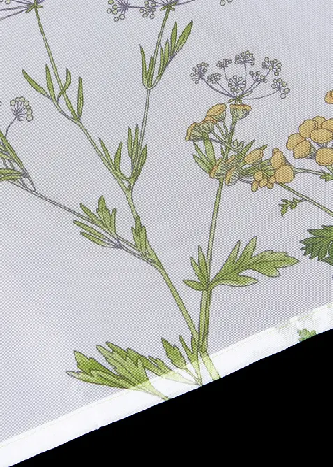 Gardinkappe med gress-print og resirkulert polyester, bonprix