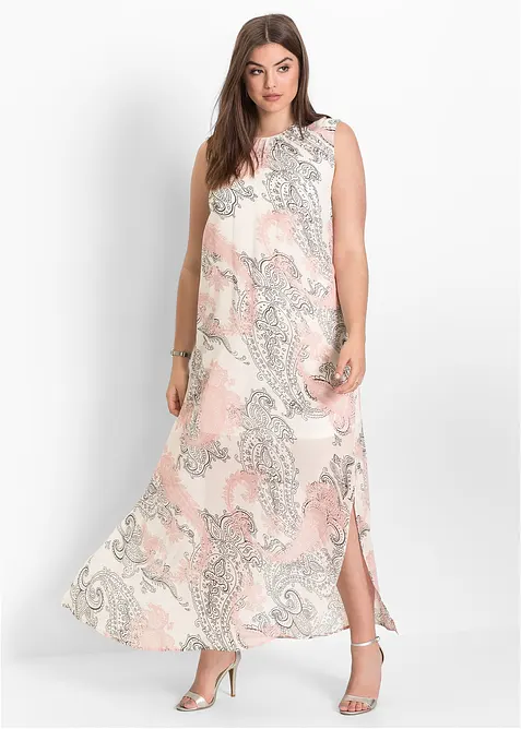 Lang chiffonkjole, bonprix